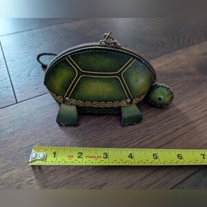 🐢 New- Handmade Leather Turtle Purse/Bag